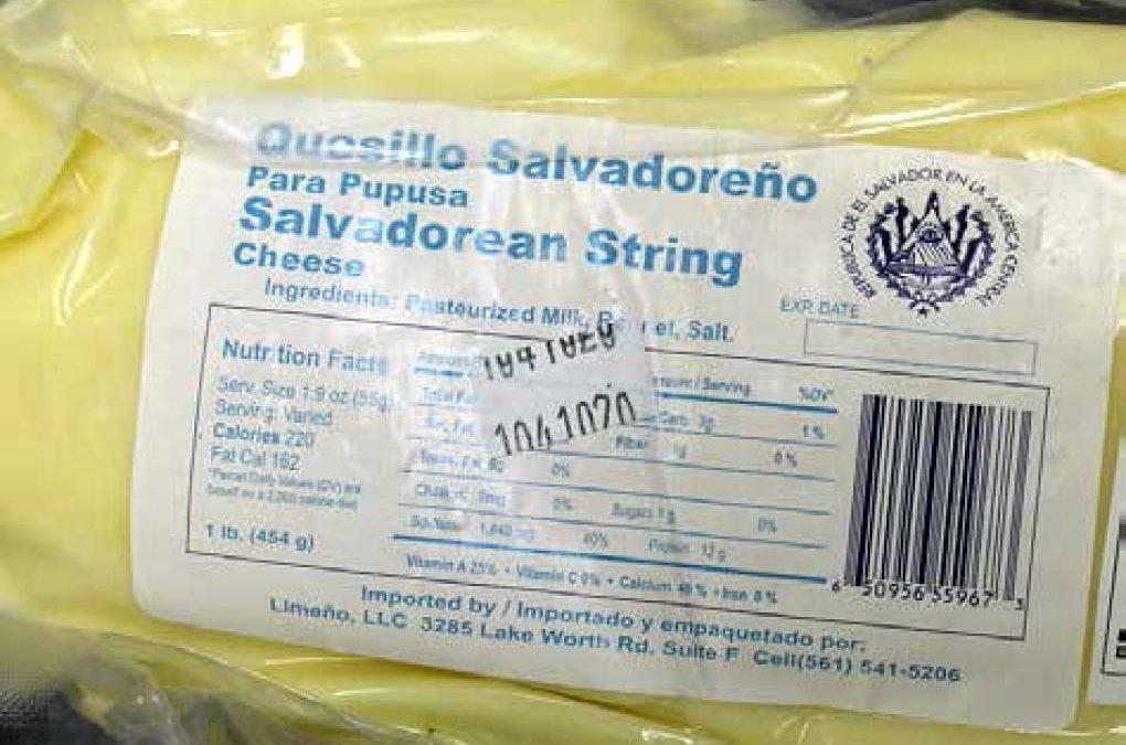 Florida Company Recalls Salvadorean Cheese for Listeria Risk