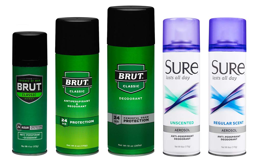 Brut and Sure Antiperspirant Sprays Recalled for Benzene