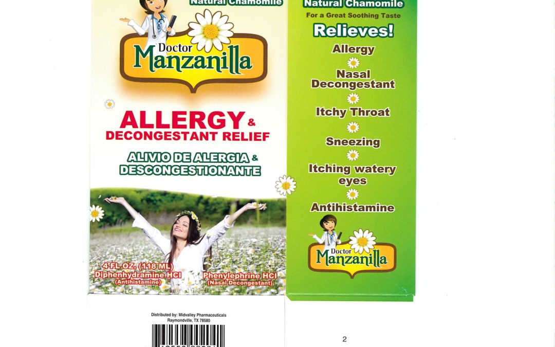 Dr. Manzanilla Allergy & Cold Meds Recalled
