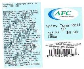 Osamu Corp. Tuna Recalled After Sushi Salmonella Outbreak