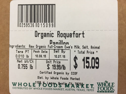 Whole Foods Roquefort Cheese Recalled for Listeria Risk